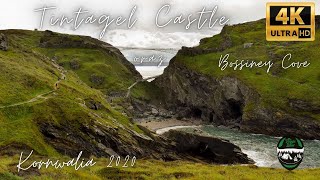 #TintagelCastle miejsce narodzin Króla Artura #MerlinsCave #southwestcoustpath Kornwalia 2002 4K