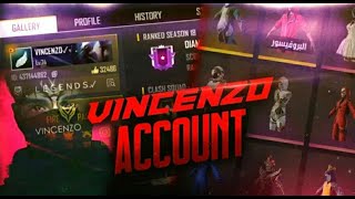 Vincenzo Free Fire Full Collection Video || Vincenzo Account Full Review.