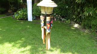 Sendai Bamboo Wind Chime with Oriental Flower