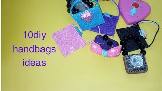 10diy ideas#barbie doll clutches and handbags ideas#easy handmade doll tutorial#crafts for doll