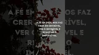 A Fé que Transforma: Crer no Incrível, Ver o Invisível, Realizar o Impossível #vidacompropositos #fe