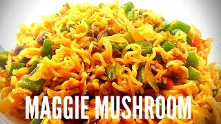 TRADITIONAL MAGGI NOODLES-MAGGIE MUSHROOM NOODLES-INDIAN STYLE