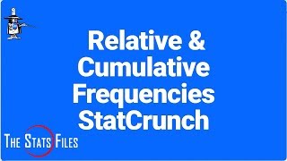 How to find Relative and Cumulative Frequencies using StatCrunch