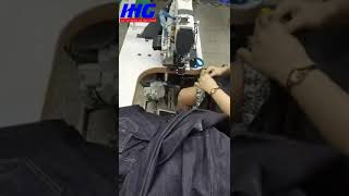 Chain Stitch Direct Drive Bottom hemming machine with Thread Trimmer for denim (factory） #Shorts