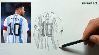 How to draw Lionel Messi step by step for beginners/Drawing Messi