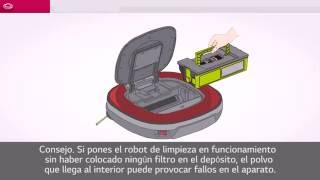 Soporte LG España - Limpiar el filtro para aumentar la potencia de succión de Hombot LG