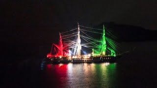 MARINA MILITARE: TRICOLORE NAVE VESPUCCI ILLUMINA GOLFO DI TEULADA