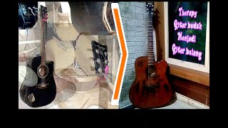 @hwidih2579 RESTORASI Gitar, cara mengubah gitar buduk menjadi belang.