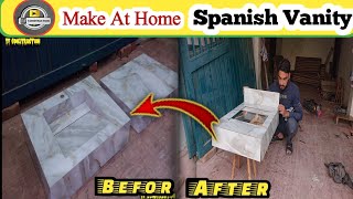 How To Make Bathroom Tile Vanity | Washroom Wash basan Vanity Process | How To Make Ramp Vanity