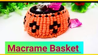 Macrame storage Basket Tutorial ||Macrame easy craft ||New Design Basket