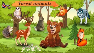 ✺ Forest animals. Лесные животные. ✺ English for your children. Английский для детей.