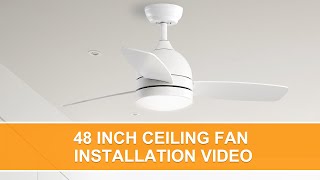 Warmiplanet 52 inch ceiling fan installation video -01