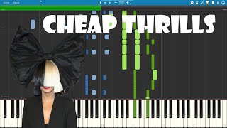 Cheap Thrills - Sia Piano Tutorial (Synthesia)