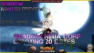 Shadow Fox Corp 20 Box Unboxing + Shadow Ninjitsu Preview LONG (Rumble Fighter Unleashed)