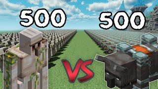 100 Ravagers Vs 20 Iron Golame In Minecraft |