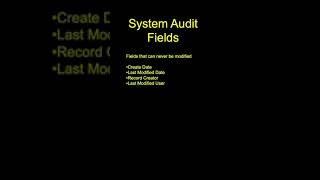 System Audit Fields #shorts #salesforce #admin