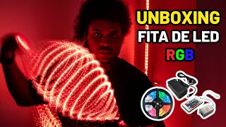 UNBOXING e REVIEW da FITA DE LED RGB da ALIEXPRESS