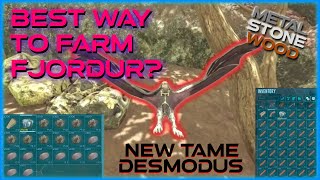 BEST WAY TO SOLO FARM THE NEW FJORDUR MAP? DESMODUS NEW BEST TAME! ARK OFFICIAL SMALL TRIBES