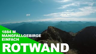 Rotwand (1884 m) über den Pfannengraben, Mangfallgebirge