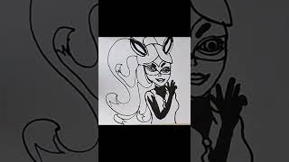 How to Draw Rena Rouge from Miraculous Ledybug #SHORT