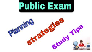 Public Exam  Study Tips for students. Planning, strategies and tips to public exam