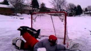 Winter pond hockey