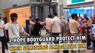 Something happened when J-hope Greetings fan,Luckily Bodyguard saved Him