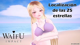 Localización de las 25 estrellas de Waifu Impact