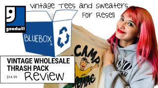 Vintage Wholesale Thrash Pack Goodwill Blue Box Review To Resell on eBay