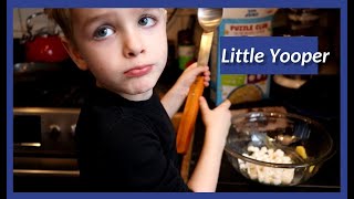 YOu Must  see this little Yooper in the Kitchen.