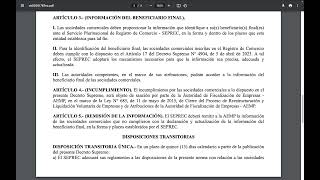 DECRETO SUPREMO N° 5200 - Recopilación de información sobre el beneficiario final de las sociedades