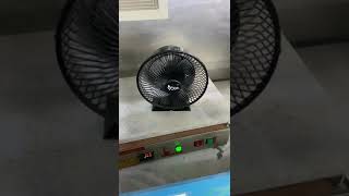 The testing for stove fan with a cover