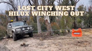 Hilux Winching out of the Lost City West Trail (Lithgow, NSW, Australia)