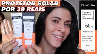 TESTEI PROTETOR SOLAR PRINCIPIA FPS 60 e Niacinamida PS-01 - APENAS R$39 *RESENHA* | Make com Lari