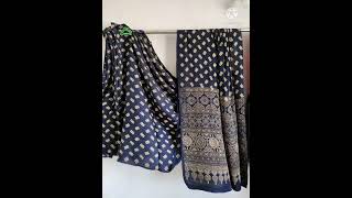 Modal silk sarees with hand block print sarees