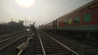 Bilaspur NDLS Rajdhani skipping Maandhar like bullet train flat at 110 kmph. SECR Raipur Division