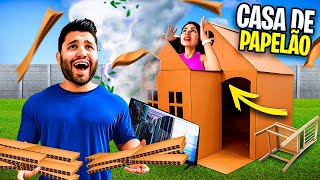 CONSTRUI A MAIOR CASA DE PAPELÃO *deu certo ?