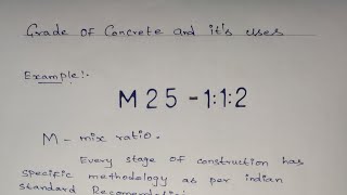 Basic civil interview question What is Grade of concrete and it's uses?Simple Explanation#roadmaker