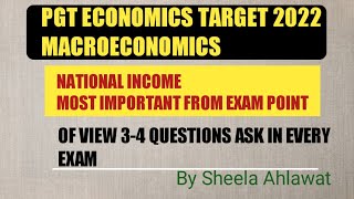 National income accounting important 30 Questions (ncert based) |KVS, NVS, UP PGT| UGC NE Economic |