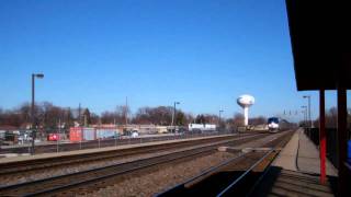 Amtrak # 190 Leads Outbound Amtrak Through Brookfield,Illinois