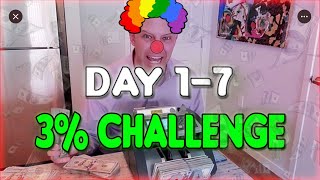 Lord Christopher Mitchell $100 to $1 Million 3% Challenge Day 1-7!