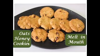 Honey oats cookies recipes/GOLDEN Cookies/MELT IN MOUTH Cookies/Oats cookies recipe/Christmas recipe