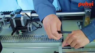 tutor video of  puhui pick and place machine MT-602 ----install tray