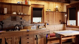 Accessorizing our Off Grid Cabin | Shades | Window Trim