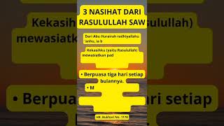 3 NASIHAT DARI RASULULLAH SAW#shorts#nasihat