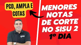 NOTAS DO SISU 2022/2 ATUALIZADAS!!!!  ONDE ESTÃO AS MENORES NOTAS PARA PCD, AMPLA E COTAS!!!!!!