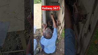 Railway S&T department work #s&t #railway #ytstudio