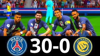 MESSI, RONALDO, MBAPPE, NEYMAR, ALL STARS | PSG 30-0 AL NASSR