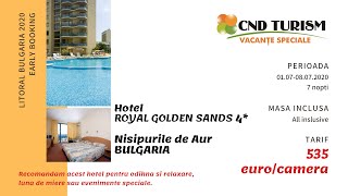 Hotel Royal Golden Sands 4* BULGARIA - Nisipurile de Aur 2020