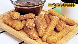 [No-Oven] Как приготовить банановый чуррос из перезрелых бананов [Subtitles] HNC Kitchen